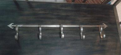 Brass Coat Hook Item code CH001N size flat bar 12 mm.long 63 cm. Brass Coat Hook Item code CH001N size flat bar 12 mm.long 63 cm.