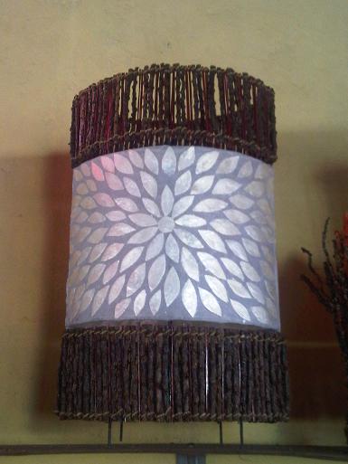 Mosaic Shell Lamp with bamboo size high 50cm Mosaic Shell Lamp with bamboo size high 50cm