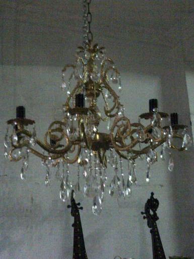 Crystal Chandelier brass with crystal Code.001E Antique Lamp Crystal Chandelier brass with crystal Code.001E Antique Lamp
