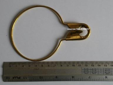 เข็มกลัดร้อยกุญแจห่วงกลมสีทอง​ (แพ็ค12ตัว)