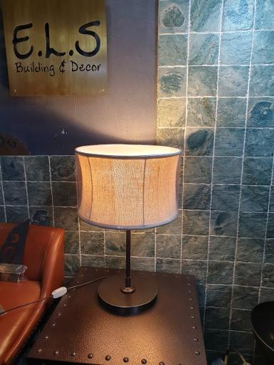Table Lamp brass with fabric shade Item Code TBLF55 size base 22 cm. long total 55 cm.shade 35 x 22 Table Lamp brass with fabric shade Item Code TBLF55 size base 22 cm. long total 55 cm.shade 35 x 22