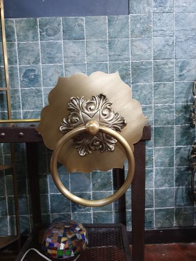 ฺBrass Door Handle Item Code P.300FW size wide 300 mm.ring wide 200 mm. ฺBrass Door Handle Item Code P.300FW size wide 300 mm.ring wide 200 mm.