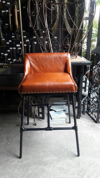 ฺBar Chair leather with iron Item Code IBC18MP size high 75 cm. wide Frame 43 x 43 cm.set 46 x 47 cm ฺBar Chair leather with iron Item Code IBC18MP size high 75 cm. wide Frame 43 x 43 cm.set 46 x 47 cm