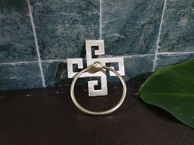 Chiness style brass handle Item Code PCN063 size 100 x 100 mm ring 85 mm.thickness 6 mm. Chiness style brass handle Item Code PCN063 size 100 x 100 mm ring 85 mm.thickness 6 mm.