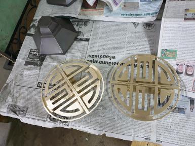 Brass door handle of Thailand. Brass door handle of Thailand.