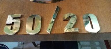 Letter Brass size high 9 cm Thickness 5 mm. we make to order & make to design Letter Brass size high 9 cm Thickness 5 mm. we make to order & make to design