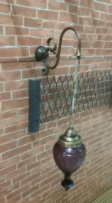 Wall lamp brass with glass code BWL009K size base 55 mm. deep 20 cm.long 58 cm. Wall lamp brass with glass code BWL009K size base 55 mm. deep 20 cm.long 58 cm.