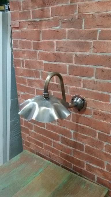 Brass wall lamp Item code BWL301F size base 5.7 cm. deep 20 cm. wide 14 cm. Brass wall lamp Item code BWL301F size base 5.7 cm. deep 20 cm. wide 14 cm.