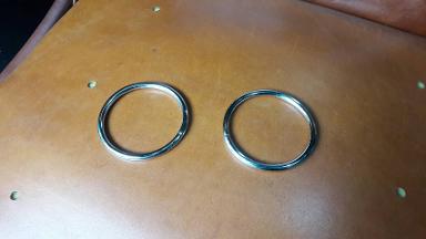 Ring of curtain 74 mm. Thickness 8 mm. brass in nickle color finished Ring of curtain 74 mm. Thickness 8 mm. brass in nickle color finished