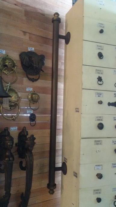 Brass Door Handle Item Code MP18P size long 120 cm. high 5 cm. dimension 1.5'' (4 cm. Brass Door Handle Item Code MP18P size long 120 cm. high 5 cm. dimension 1.5'' (4 cm.