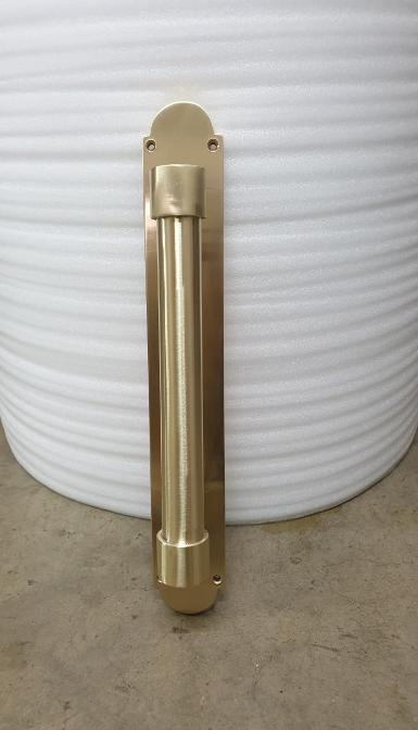 Brass Door Handle Item Code AA193 size long 340 mm. wide 50 mm Thickness 4.5 mm. pipe 25 mm Brass Door Handle Item Code AA193 size long 340 mm. wide 50 mm Thickness 4.5 mm. pipe 25 mm