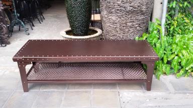 Iron Table Code IRMP03 copper antique color size 150 x 50 x h 46 cm. Iron Table Code IRMP03 copper antique color size 150 x 50 x h 46 cm.