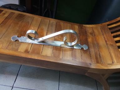 Brass door handle Item Code A193MM size wide 38 mm. long 400 mm. Brass door handle Item Code A193MM size wide 38 mm. long 400 mm.