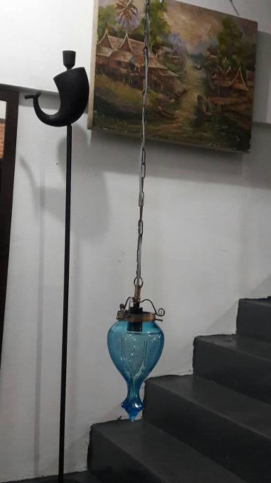 Hanging lamp glass with brass Item Code HGL18M size glass 13 x 2.2 cm. long include chain 50 cm. Hanging lamp glass with brass Item Code HGL18M size glass 13 x 2.2 cm. long include chain 50 cm.