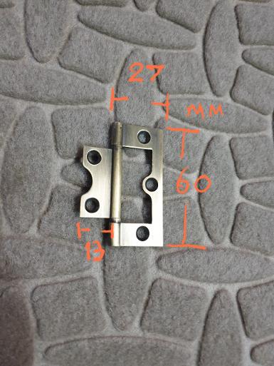 Brass hinge Item Code V015AS size long 60 mm.Thickness 2 mm. Brass hinge Item Code V015AS size long 60 mm.Thickness 2 mm.