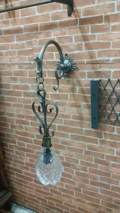 Brass Wall Lamp with cut glass Item code BWL01AA Brass Wall Lamp with cut glass Item code BWL01AA