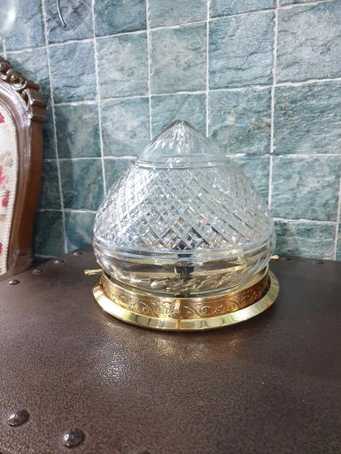 Pendant Lamp brass with cut glass Item Code ELS021F size glass 21 cm. Pendant Lamp brass with cut glass Item Code ELS021F size glass 21 cm.
