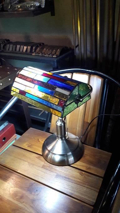 Desk lamp Item code DKL18A size shade long 22.5 cm. wide 14 cm. high 37 cm. base 18 cm. Desk lamp Item code DKL18A size shade long 22.5 cm. wide 14 cm. high 37 cm. base 18 cm.