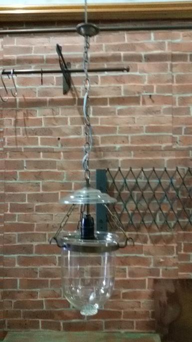 Hanging Lamp brass with glass Item Code HGM001G size can be longer .glass 5''wide 14 cm.long 17 cm. Hanging Lamp brass with glass Item Code HGM001G size can be longer .glass 5''wide 14 cm.long 17 cm.