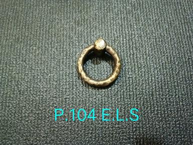 Brass pull handle Item Code P.104 size ring 41 mm.Thick 7 mm.head 12 mm. Brass pull handle Item Code P.104 size ring 41 mm.Thick 7 mm.head 12 mm.