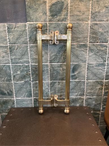 Brass door handle Item Code AC50C size long 50 cm pipe 1'' head 34 mm. price/set Brass door handle Item Code AC50C size long 50 cm pipe 1'' head 34 mm. price/set