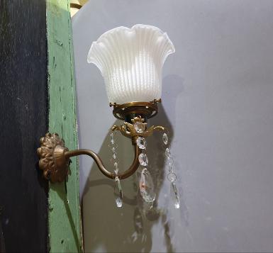 Brass Wall Lamp with crystal Item Code Brass Wall Lamp with crystal Item Code