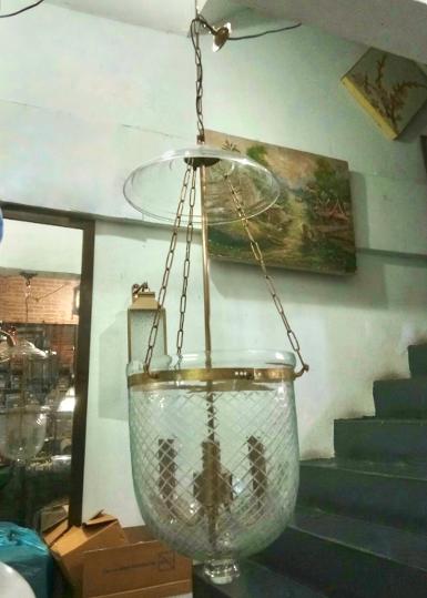 Hanging Lamp glass with brass Item code HGL.113 size long total 1000 mm glass 278 x 320 mm.(11'') Hanging Lamp glass with brass Item code HGL.113 size long total 1000 mm glass 278 x 320 mm.(11'')