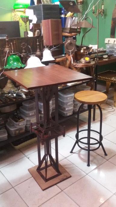 Iron table with wood Code IPM001 size high 96 cm wide 50 x 50 cm Iron table with wood Code IPM001 size high 96 cm wide 50 x 50 cm