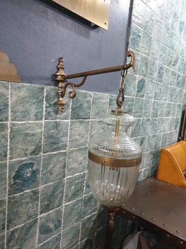 Wall lamp brass with cut glass Item Code WLJG05 size glass 5'' deep 28 cm base 5x18.2cm Wall lamp brass with cut glass Item Code WLJG05 size glass 5'' deep 28 cm base 5x18.2cm