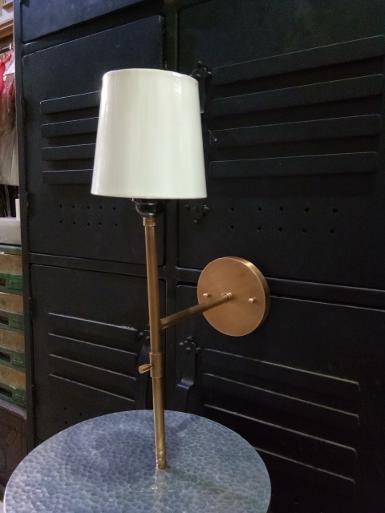 Wall Lamp brass with fabric Item Code WLF.018 size wide base 120 mm.L 460 mm.Deep160 mm100x120x130mm Wall Lamp brass with fabric Item Code WLF.018 size wide base 120 mm.L 460 mm.Deep160 mm100x120x130mm
