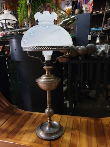 Brass Table Lamp Item Code TBLS019B size base 180 mm. H 720 mm. glass 11'' Brass Table Lamp Item Code TBLS019B size base 180 mm. H 720 mm. glass 11''
