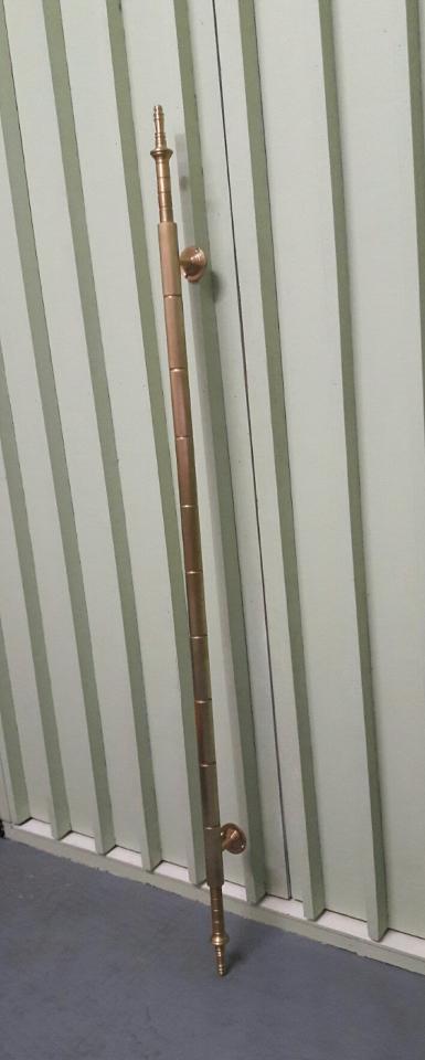 ฺBrass door handle Item Code AC.004MP size base 57 mm. long 150 cm. pipe 1.2'' ฺBrass door handle Item Code AC.004MP size base 57 mm. long 150 cm. pipe 1.2''