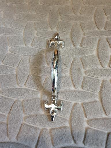 ฺBrass door handle in nickle color finished Item Code C.053S size long 170 mm. wide 30 mm. ฺBrass door handle in nickle color finished Item Code C.053S size long 170 mm. wide 30 mm.