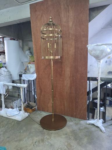 Brass Floor Lamp cage wide 380x680mm.total high 2300 mm. Brass Floor Lamp cage wide 380x680mm.total high 2300 mm.