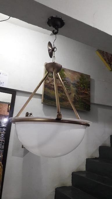 Hanging lamp brass with acrylic item code HGB50 size wide 35 CM. Long 60 CM. Hanging lamp brass with acrylic item code HGB50 size wide 35 CM. Long 60 CM.