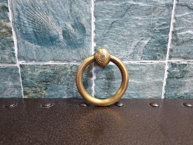 Brass pull handle Item Code P090RM size ring 73 mm.head 25 mm. Brass pull handle Item Code P090RM size ring 73 mm.head 25 mm.