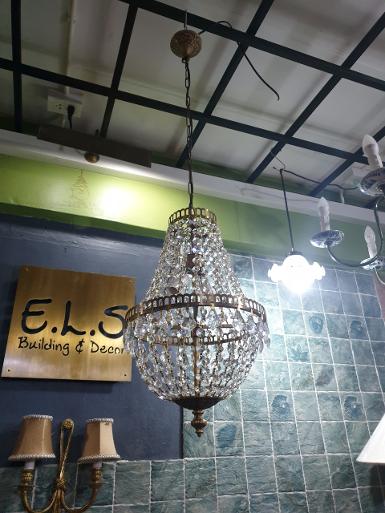 Chandelier Crystal lamp brass with crystal Code CDL026U size wide 260 mm.long 420 mm.L include 1000 Chandelier Crystal lamp brass with crystal Code CDL026U size wide 260 mm.long 420 mm.L include 1000