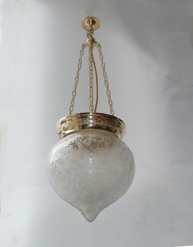 Pendant Lamp brass with glass.acid etched leaf glass Item Code ELS016B Item coming soon Pendant Lamp brass with glass.acid etched leaf glass Item Code ELS016B Item coming soon