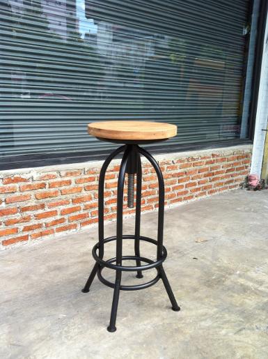 IRON CHAIR with top wood code IRC008 high 64-74 cm top wide 30 cm.we make to order & make to design IRON CHAIR with top wood code IRC008 high 64-74 cm top wide 30 cm.we make to order & make to design
