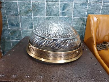 Pendant Lamp brass with cut glass Item Code PDL18G size 30 cm Pendant Lamp brass with cut glass Item Code PDL18G size 30 cm