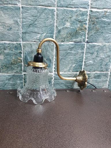 Wall Lamp brass with clear glass Item Code WL56SF size base 71 mm glass wide 12.7 cm Wall Lamp brass with clear glass Item Code WL56SF size base 71 mm glass wide 12.7 cm