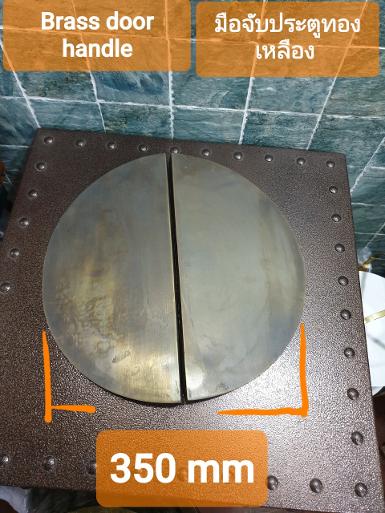 Brass door handle wide 350 mm. (just 2 set in stock)