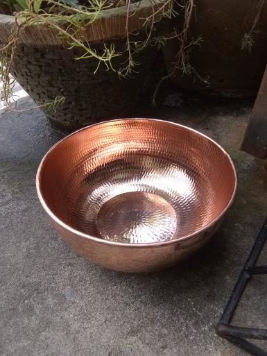 Copper bowl Item Code Bowl.018 size wide 300 mm.high 130 mm. Copper bowl Item Code Bowl.018 size wide 300 mm.high 130 mm.
