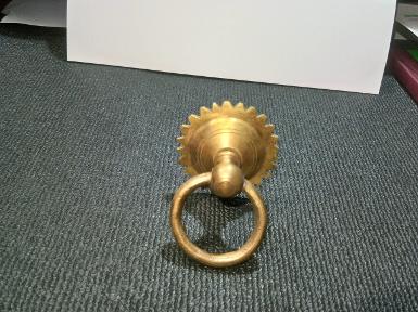 Brass pull handle Item Code KS.177 size wide 64 mm.ring 53 mm.thickness 6 mm. Brass pull handle Item Code KS.177 size wide 64 mm.ring 53 mm.thickness 6 mm.