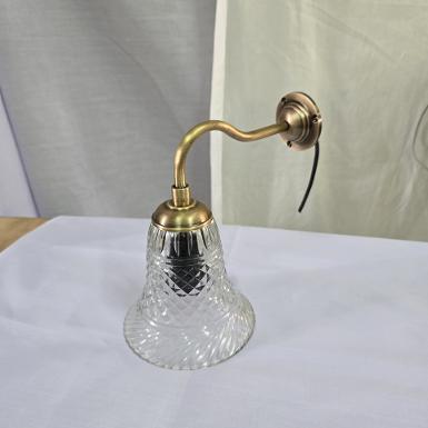Brass wall Lamp brass with cut glass Item Code WL67A base size 56 mm.pipe 9.5 mm. Brass wall Lamp brass with cut glass Item Code WL67A base size 56 mm.pipe 9.5 mm.