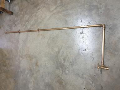 Wall fuacet all is brass Item Code WFC150 size L 150 cm wide 45cm deep 15 cm. Pipe 19mm. Wall fuacet all is brass Item Code WFC150 size L 150 cm wide 45cm deep 15 cm. Pipe 19mm.