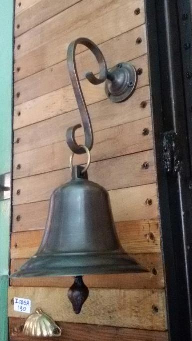 Brass Wall Bell 6'' (15 cm.) high 123 mm.long include bracket 29 cm. Item code BWB01 Brass Wall Bell 6'' (15 cm.) high 123 mm.long include bracket 29 cm. Item code BWB01