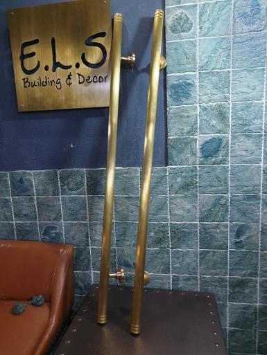 Brass door handle Item Code ACP32 size long 108 cm. pipe 32 mm. price /set Brass door handle Item Code ACP32 size long 108 cm. pipe 32 mm. price /set