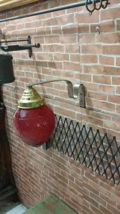 Brass Wall Lamp Code WL001U material brass with glass size arm 1'' Thick 3 mm. deep 25 cm Brass Wall Lamp Code WL001U material brass with glass size arm 1'' Thick 3 mm. deep 25 cm