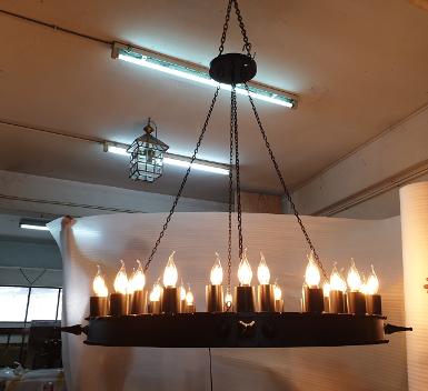 Iron Lamp 32 light Item Code IRL100 size wide 1000 mm.(circle) total wide 1200 mm. long 1100 mm. Iron Lamp 32 light Item Code IRL100 size wide 1000 mm.(circle) total wide 1200 mm. long 1100 mm.